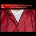 thumbnail image 3 of LNWUY Outdoor Duty Raincoat Rain Pants Set Patch Leather Raincoat Stormproof Solid Color Long Sleeve Hooded Casual Coat Jacket Set Red L, 3 of 7