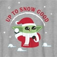 thumbnail image 2 of Boy's Star Wars: The Mandalorian Christmas Grogu Up to Snow Good Graphic Tee Athletic Heather X Large, 2 of 5
