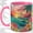 Pink, variant on Tropical Sailboat Accent Mug, 11oz Ceramic Coffee Cup for Ocean Lovers