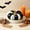 Black, variant on Black White Resin Pumpkin Figurine Fall Thanksgiving Decor Farmhouse Pumpkin Ornament Table Shelf Mantel Centerpiece For Home Dining Room Fireplace Harvest Holiday Decoration