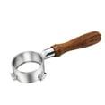 thumbnail image 3 of Zootealy 54mm Stainless Steel Coffee Machine Bottomless Filter Holder Portafilter Branch Wooden Handle Professional Coffee Accessory Compatible with Breville 8 Series Coffee Machines, 3 of 5