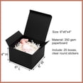 thumbnail image 2 of Cajas de regalo Mcfleet de cartón negras de 15 x 15 x 10 cm, 25 unidades, 2 of 7