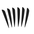 thumbnail image 4 of Arrows Vanes 4 Inch Plastic Feather Fletching for DIY Archery Arrows 100 Pack(Black&White), 4 of 10