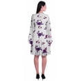 thumbnail image 4 of Moomaya Womens Long Sleeve Printed Knee Length Dress Flared Flowy Summer Dress, 4 of 6