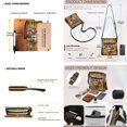 thumbnail image 2 of ZUXONGSY Woodgrain Elk American Flag Sunflower Print Leather Hobo Crossbody Bag & Wallet Set for Women, Multi-Pocket Satchel Purse with Adjustable Strap for Shopping Work Business, 2 of 5