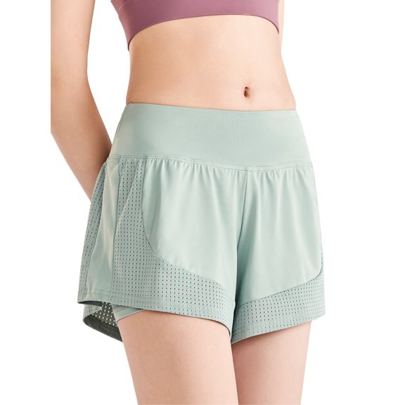 Women's Loose Workout Running Shorts 2 in 1 Quick Dry Gym Athletic Short