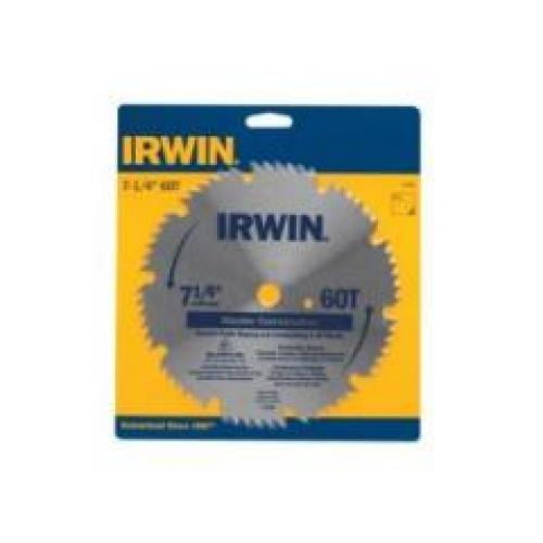 IRWIN Tools Classic Series Steel Corded Circular Saw Blade, 7 1/4-inch, 60T, .087-inch Kerf 11240