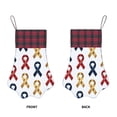thumbnail image 4 of Dog Paw Decorative Socks 17x11.8in Top With A Strap Design For Easy Hanging For Festive Christmas Party Decorations Cancer Awareness Ribbon Pattern - Metallic Elegance (1), 4 of 8