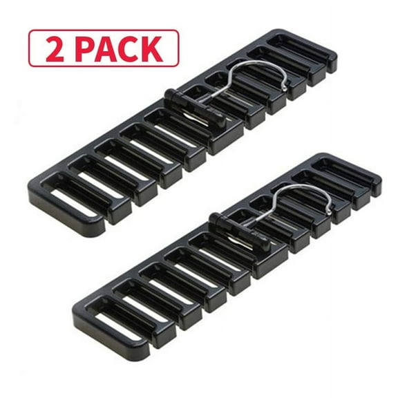 LNGOOR Belt Rack 2pcs Belt Hangers Tie Holder Homeware Closet Organizer with Stainless Steel 360° Swivel Hook for Belts Ties Scarves