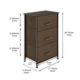 thumbnail image 3 of SALE CLEARANCE Dresser with 3 Drawers - Fabric Storage Tower, Organizer Unit for Bedroom, Living Room, Hallway, Closets & Nursery - Sturdy Steel Frame, Wooden Top & Easy Pull Fabric Bins, 3 of 3