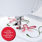 SINGER® SE9180 Embroidery & Sewing Machine with Accessory Kit | 250 Built-in Stitches, 150 Embroidery Designs & 10 Fonts, Wifi Connectivity with 7 Touch Screen