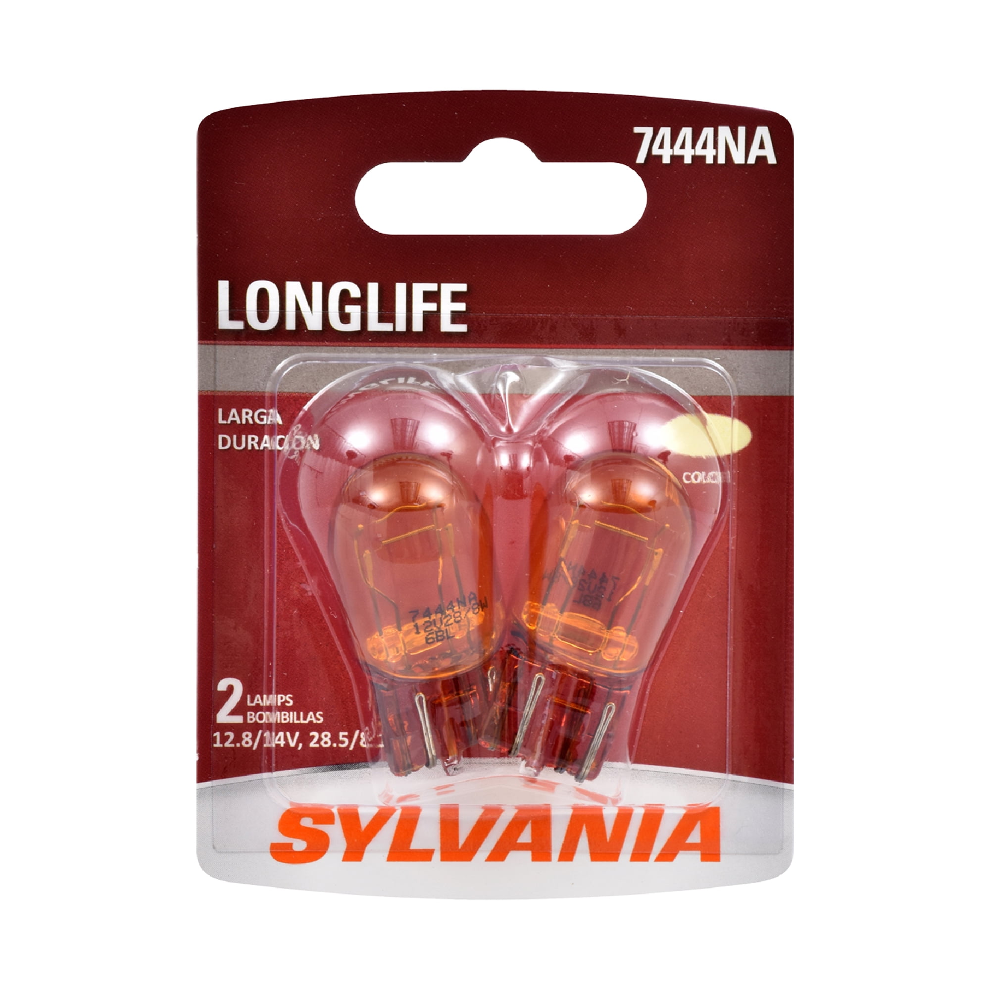 Sylvania 7444NA Long Life Automotive Mini Bulb, Pack of 2.