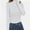 White, variant on Women's Turtleneck Long Sleeve Shirts Casual Basic T Shirts Lightweight Base Layer Solid Slim Fit Tops