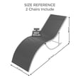 thumbnail image 7 of Emorefun Pool Lounge Chairs Set of 2, Aluminum Outdoor Lounge Chairs for Poolside, Garden, Beach, Camping, Gray, 7 of 7