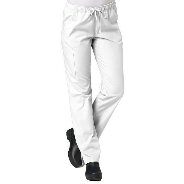 Red Panda Pantalon d'Uniforme Cargo pour Femmes à Taille Entièrement Élastique, Rouge