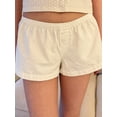 thumbnail image 5 of Yunliwuli Women's Lounge Shorts Casual Loose Fitting Elastic Waist Floral Short Pants for Summer, 5 of 9