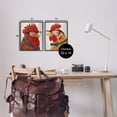 thumbnail image 3 of Stupell Industries Quirky Hipster Roosters Animals Painting Black Framed Art Print Wall Art, 11 x 14, Set of 2, 3 of 8