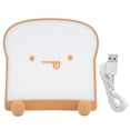 thumbnail image 1 of Bread Night Light with USB Charging and Timer Cute Bedroom Bedside Silicone Warm Light Night Light for Girls Boys Bedroom, 1 of 10