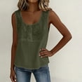 thumbnail image 6 of Elegant Embroidered Linen Tank Tops for Women Loose U Neck Sleeveless Summer Business Casual Shirts Dressy Blouses, 6 of 6
