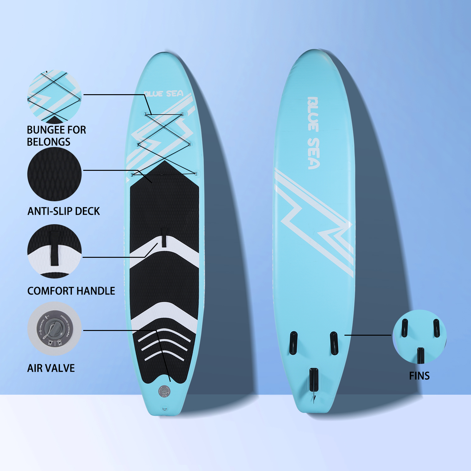 XKZJPG Inflatable Stand up Paddle Board with Premium SUP Paddleboard Accessories,Non-Slip Comfort Deck for Adults & Youth of All Skill Levels
