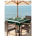thumbnail image 4 of Square Outdoor Tablecloth with Umbrella Hole St Patricks Day Outside Table Cloth Waterproof Patio Table Cover Green Shamrock Farmhouse Wooden Grain Zipper Tablecloths for Picnic Camping 60x60 Inch, 4 of 8