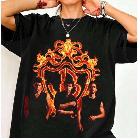 Jonas Brothers Burning Up Tour T-Shirt, Vintage Y2K Band Tee