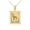 Yellow, variant on 10k Yellow Gold Zodiac Sign Filigree Square Pendant Necklace Aries (16 Inches)