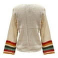 thumbnail image 5 of Oversized Cardigans Women Bohemian Crochet Long Sleeve Lace Knit Sweater Handmade Ethnic Rainbow Open Front Top Outfits Clothes, 5 of 6
