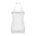 thumbnail image 6 of HAPIMO Womens Plus Size Tankini Swimsuits Two Piece Tummy Control Bathing Suits Halter Top with Boy Shorts Summer Swim Sets for Tropical Vacations & Beach Volleyball Etc White XXXL, 6 of 8