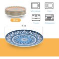 thumbnail image 2 of Plate Set 8 Inch - Salad Plates | Dessert Appetizer Plates Colorful - Porcelain Lunch Plates - Set of 6 - Dishwasher and Microwave Safe, 2 of 8