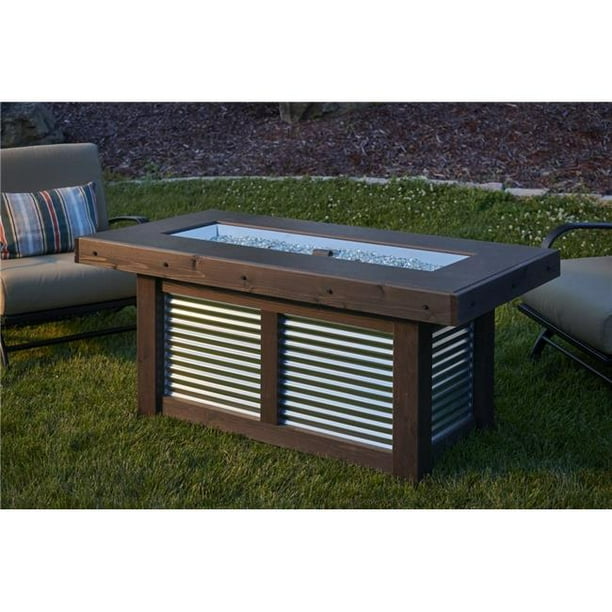 Denali Brew Linear Gas Fire Pit Table, Linear Outdoor Gas Fire Pit Table
