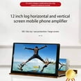 thumbnail image 4 of stanreset 12 Screen Magnifier for Cell Phone Vertical and Horizontal 3D HD Phone Magnifying Screen Amplifier Phone Stand with Screen Enlarger Brown, 4 of 6