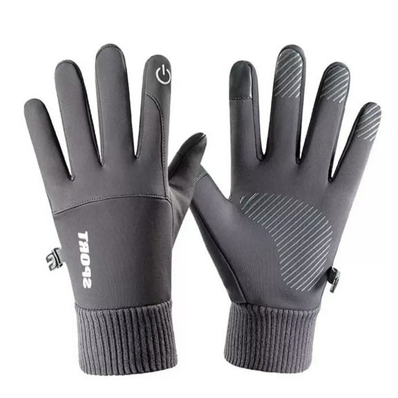 CxhicLuv Outdoor Winter Warm All-Finger Touchscreen Gloves, Windproof Thermal Polyester Fleece Lined Cold Weather Gloves for Skiing, Cycling, Mountaineering, Hiking, Men and Women, Comfortable Fit