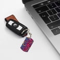thumbnail image 6 of Goofa Colorful Snake Printed Rectangular Metal Keychain Bag Charm Floral Charm for Purse Keys Metal Keyring Gift for Women Accessories, 6 of 7
