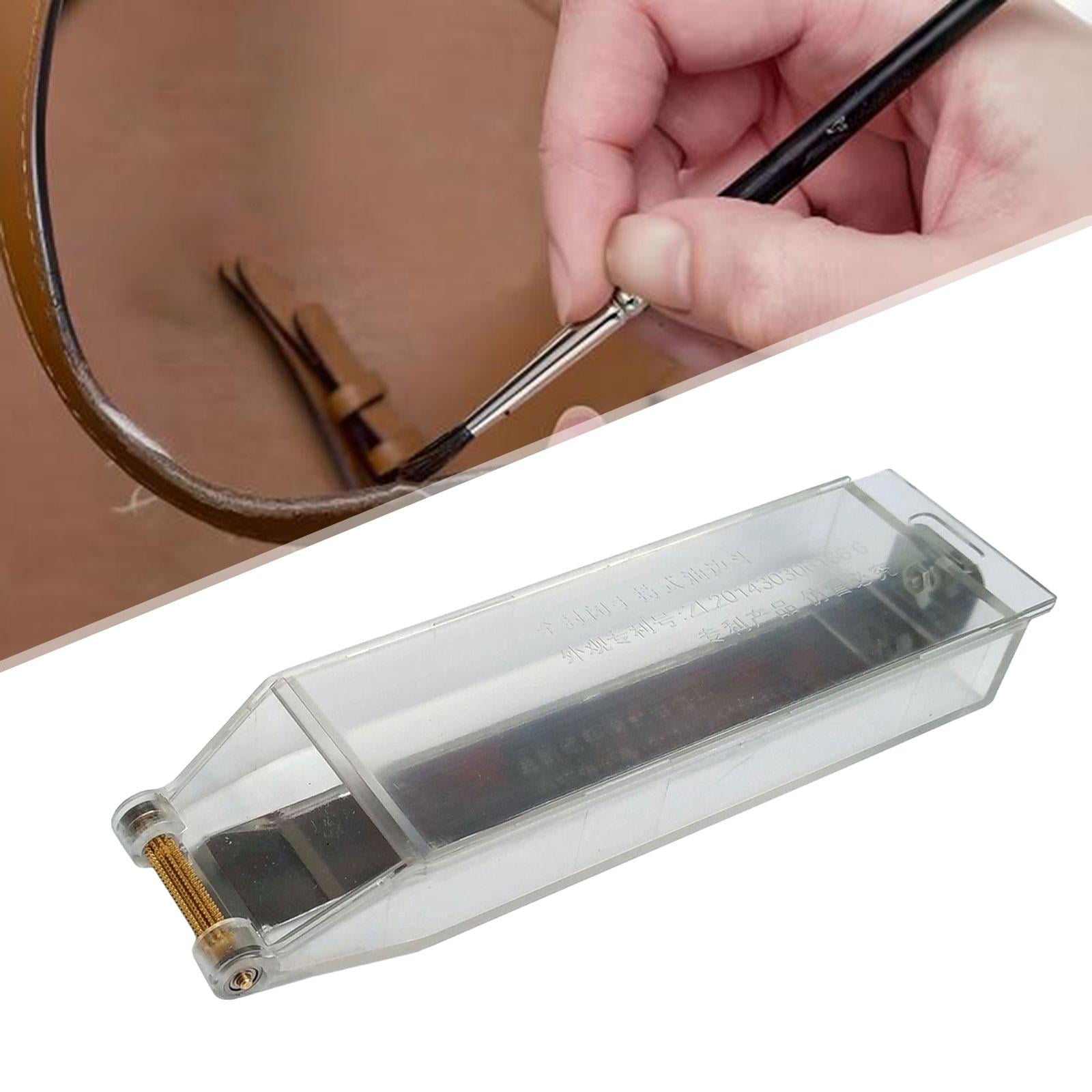 GUOOL Sealing Oil Box Leather Edge Printing Tool Hand Tool Applicators DIY Small Size Working Leather Painting Box Oil Painting Box