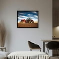 thumbnail image 2 of Nawypu Man Driving Red Tractor Canvas Prints Poster Wall Art For Home Office Decorations With Framed, 2 of 4
