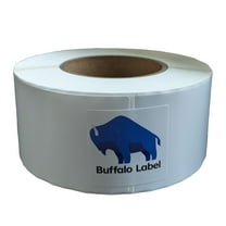 BuffaloLabel 2.5" x 7" x 370 Labels - White Gloss BOPP Roll Inkjet Labels - 3" Core - Blank