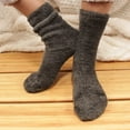 thumbnail image 3 of BambooMN Men's Featherlight Fuzzy Socks - Plush Soft Warm Comfy - Dark Grey Extra Large - 4 Pairs, 3 of 5