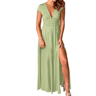 MORGAN & CO Womens Green Lace Embellished Floral Short Sleeve Off Shoulder  Maxi Evening Hi-Lo Dress 3 - Walmart.com