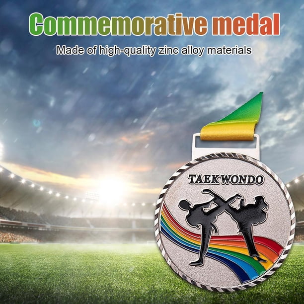 Juego deportivo Medallas Ganador Premio Hornear Pesca Taekwondo Medallas (Plata)