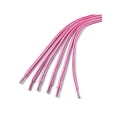 thumbnail image 3 of INSPIRE CHIC Unisex Round Rope Dual Colored Striped 1/5 Thick Boot Shoelace 150cm / 59.05" White Fuchsia, 3 of 4