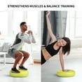 thumbnail image 2 of FITMIND 13x13in Inflated Wobble Cushion Non-Slip, PVC, Extra thick, Hand Pump, Guide Book, Green, 2 of 8