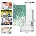 thumbnail image 6 of Yayeee 100% Cotton Hand Towels for Bathroom 16" x 28" Soft Absorbent Kitchen Towel, Green and White Pattern, 6 of 7