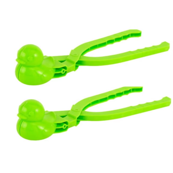 2 Pack Snowball Maker Snow Ball Toys Games with Handle for Outdoor Indoor Winter Snowball Tool Clip for Snow Ball Shapes Maker Fights Duck for Outdoor Snow Sand Molds