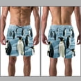 thumbnail image 3 of luoweisi Men's Beach Shorts Quick Dry Swim Trunks with Mesh Lining Penguin M, 3 of 5