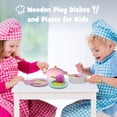 thumbnail image 2 of Juego de platos y vajillas de juguete para cocina SimpliPlay 30 piezas, 2 of 8