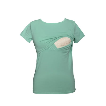 

LVMA2500 - 100% premium Cotton - Women Nursing Maternity T-Shirt