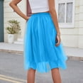 thumbnail image 6 of BRDFRL Women A-Line Tulle Skirt Tutu Knee Length Sky Blue XL, 6 of 6