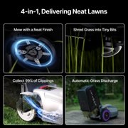 ANTHBOT N8 Robotic Lawn Mower with Sweeper,4G NetRTK,1/2 Acre,4-in-1 Mowing and Grass Collection System,23L Large-Capacity Leaf Collection Bin
