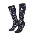 thumbnail image 2 of Balery Autumn Leaves With Blue Fun Novelty Socks Men'S Women'S Crew Socks Funny Crazy Novelty Socks Quirky And Cool Socks, 2 of 9